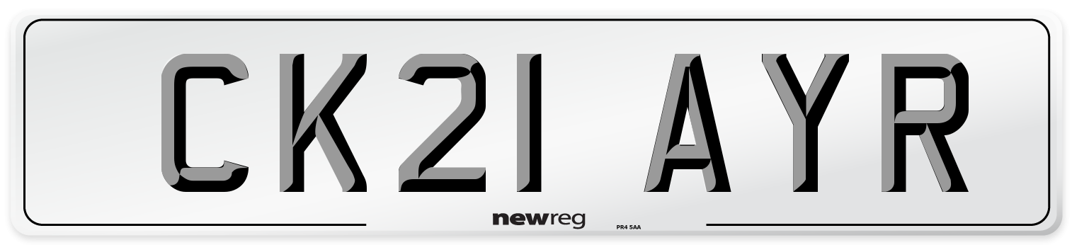 CK21 AYR Number Plate from New Reg